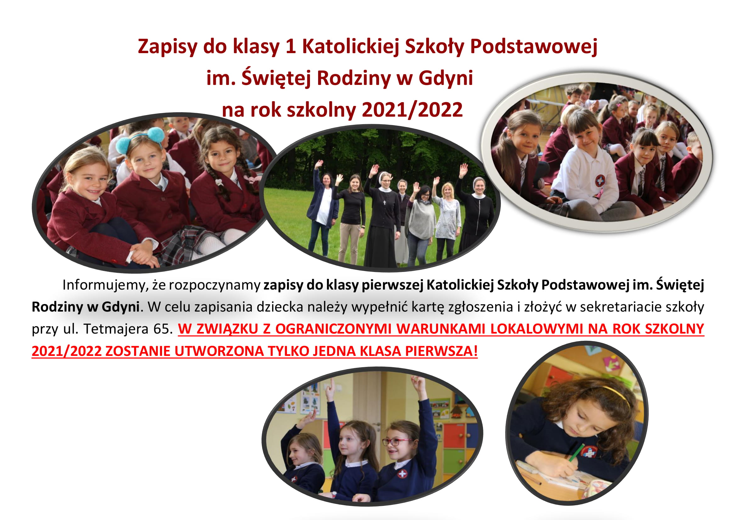 Rekrutacja na nowy rok szkolny 2021/2022 - zdjęcie 1